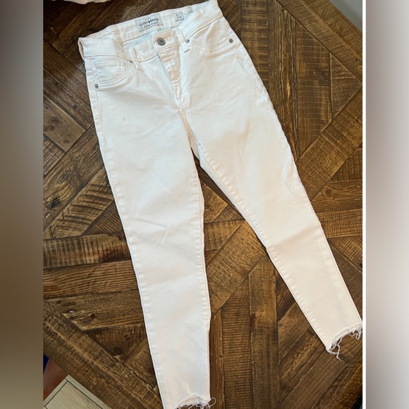 WHITE Lucky Brand Skinny Jeans Raw Hem - Picture 2 of 3